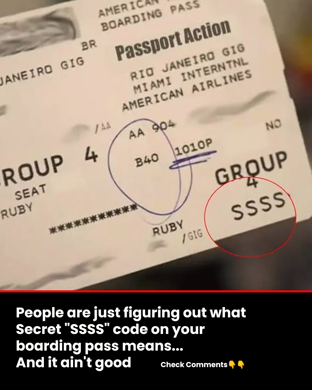 People are just finding out what ‘SSSS’ code on boarding pass is