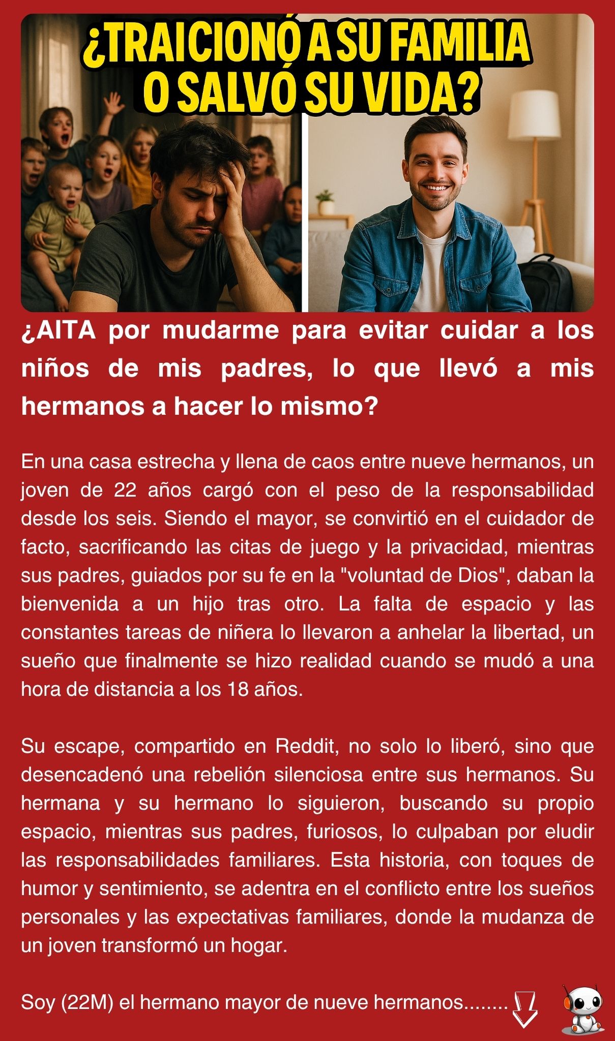 ¿AITA por mudarme para evitar cuidar a los niños de mis padres, lo que llevó a mis hermanos a hacer lo mismo?