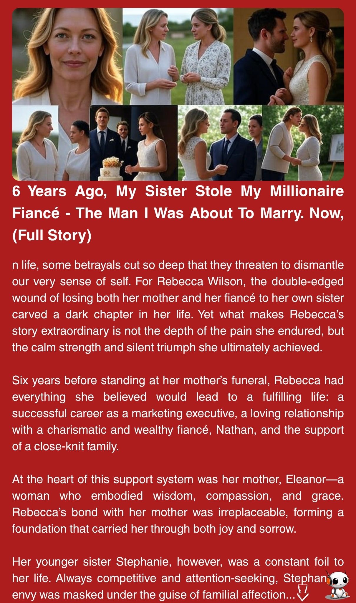 6 Years Ago, My Sister Stole My Millionaire Fiancé – The Man I Was About To Marry. Now, (Full Story)