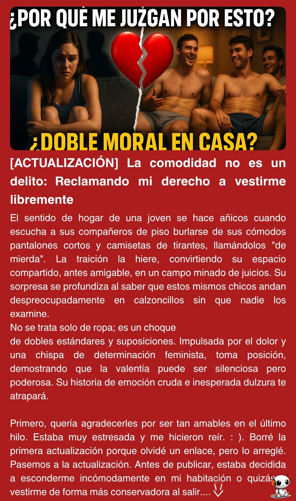 [ACTUALIZACIÓN] La comodidad no es un delito: Reclamando mi derecho a vestirme libremente