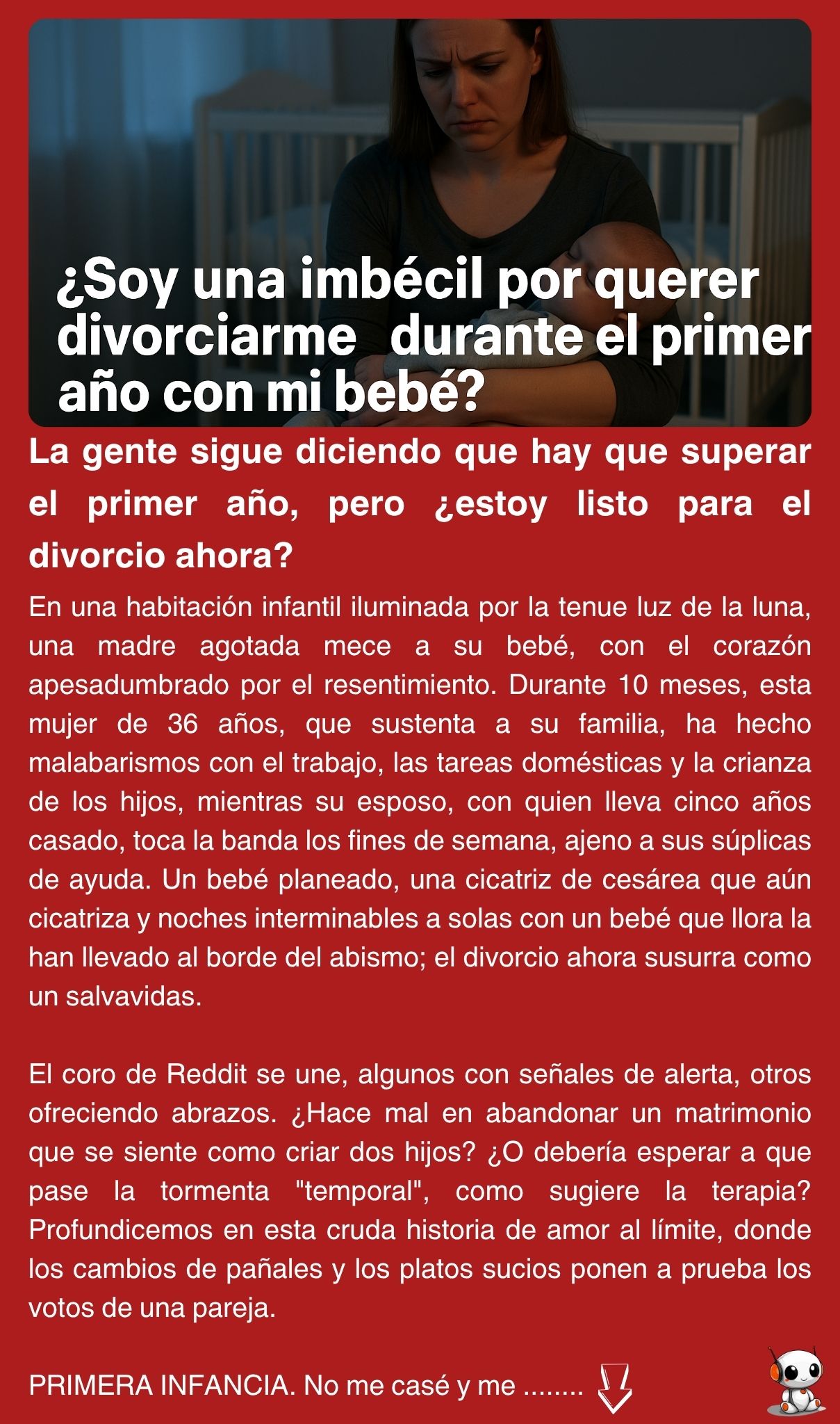 La gente sigue diciendo que hay que superar el primer año, pero ¿estoy listo para el divorcio ahora?