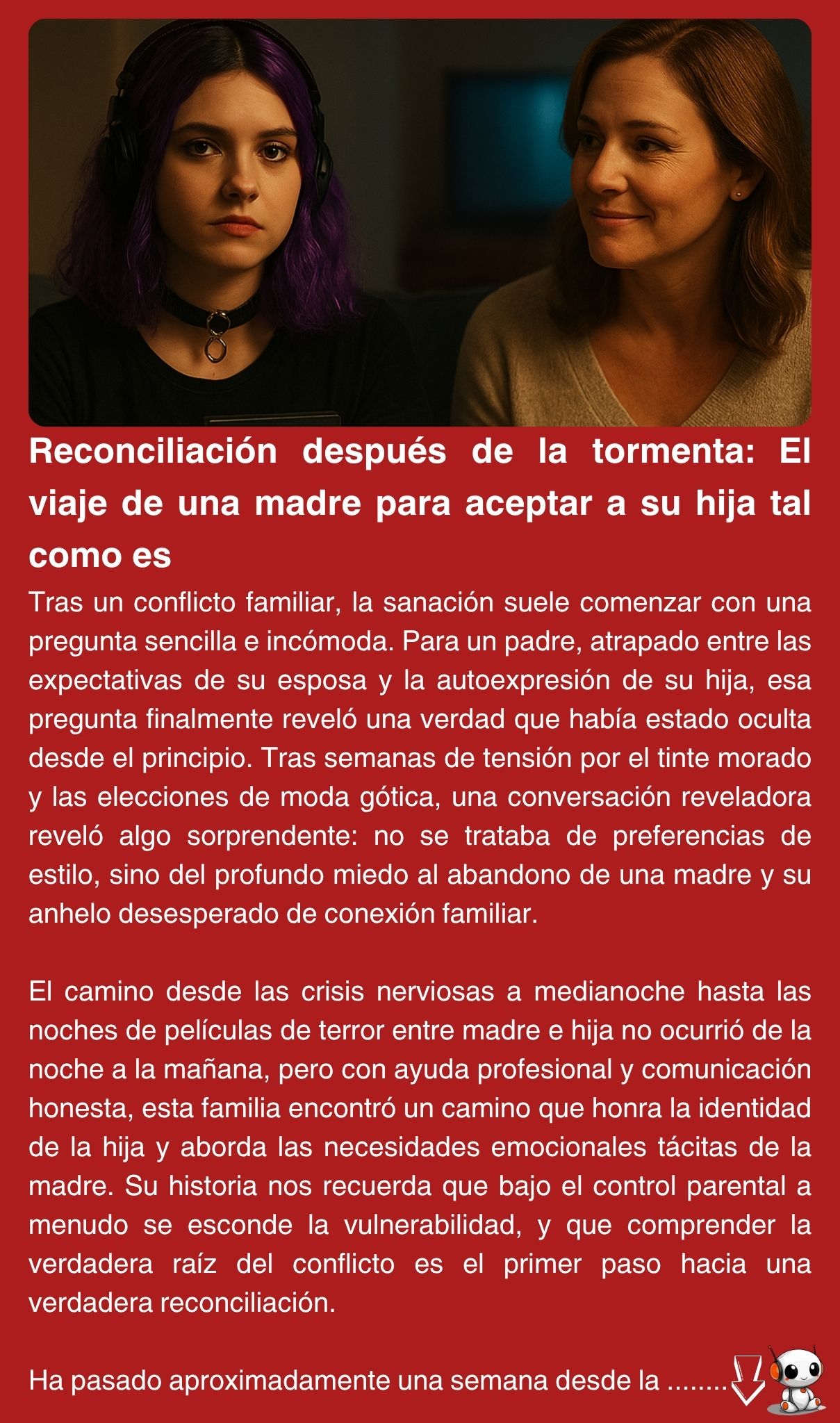 Reconciliación después de la tormenta: El viaje de una madre para aceptar a su hija tal como es