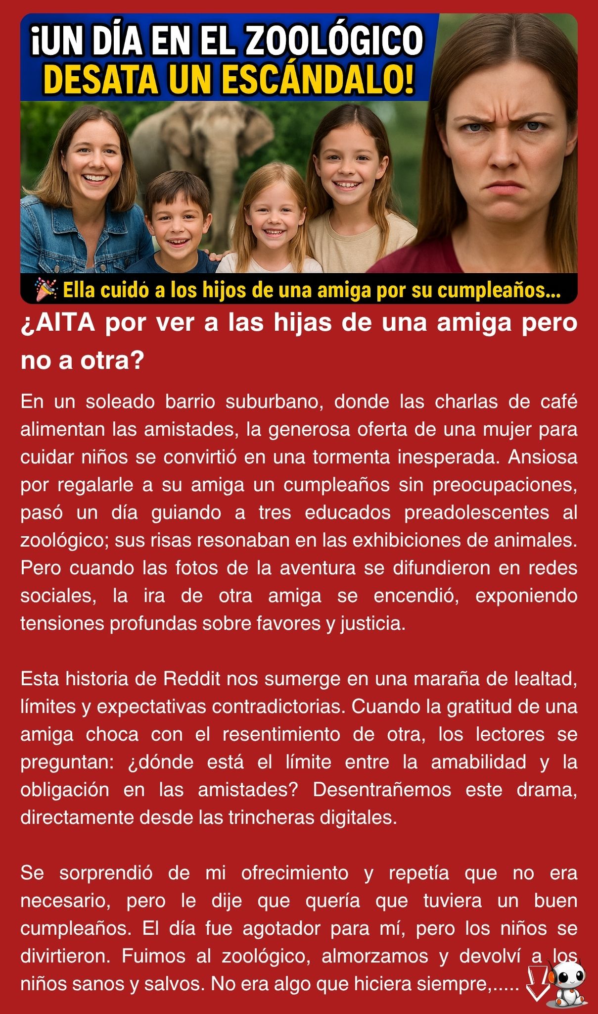 ¿AITA por ver a las hijas de una amiga pero no a otra?