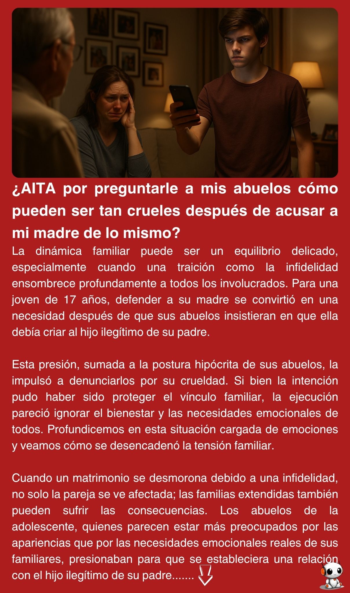 ¿AITA por preguntarle a mis abuelos cómo pueden ser tan crueles después de acusar a mi madre de lo mismo?
