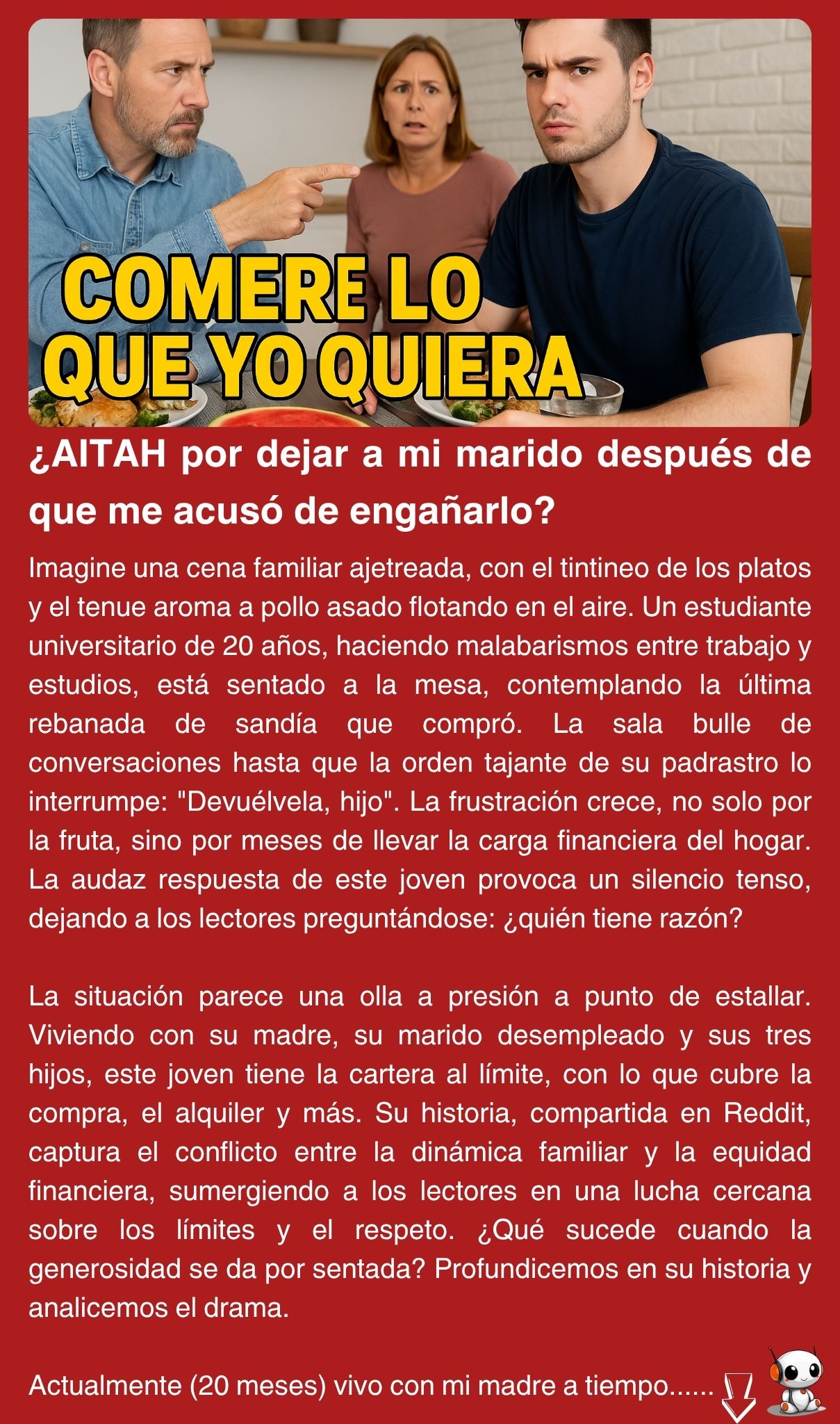 ¿AITAH por dejar a mi marido después de que me acusó de engañarlo?