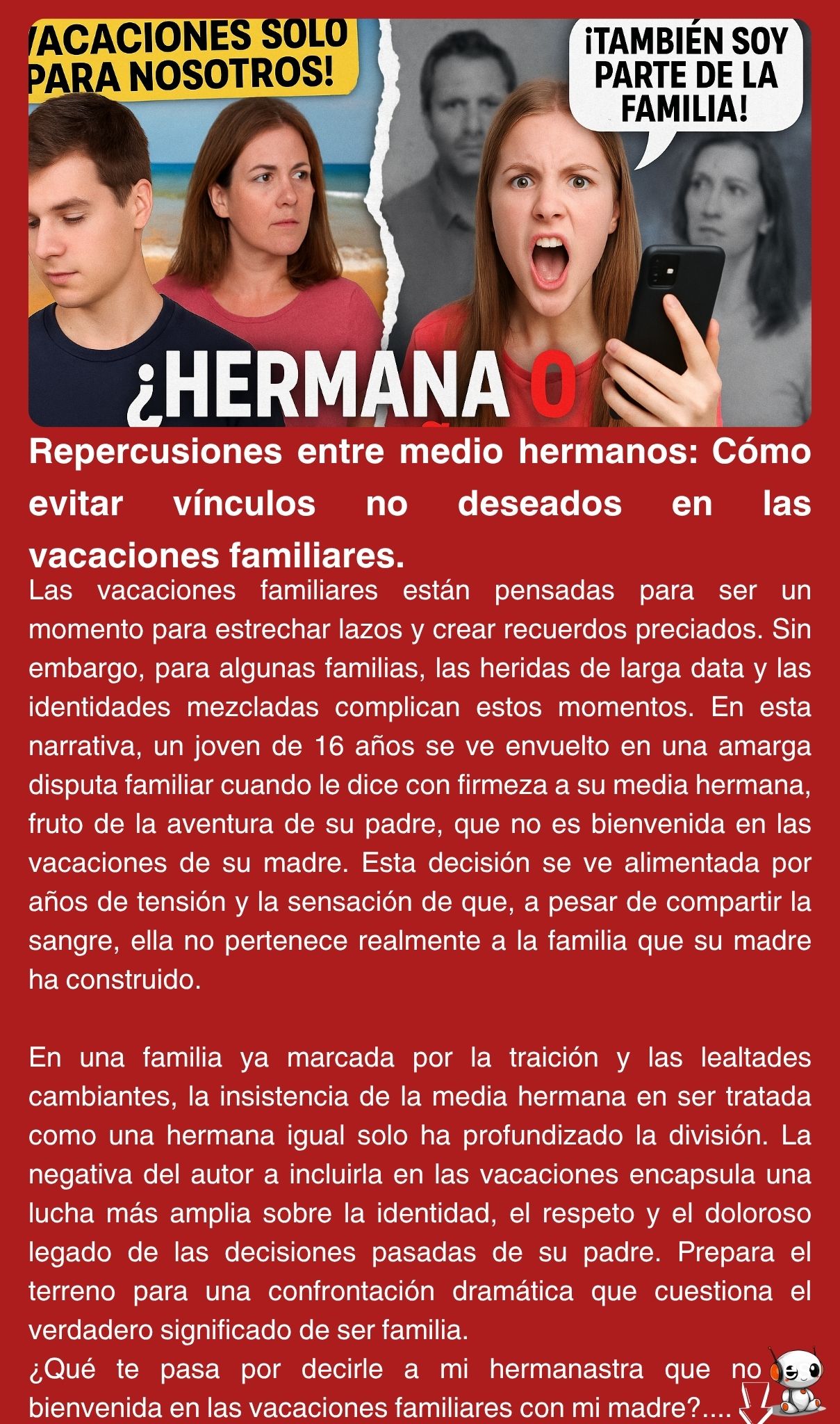 Repercusiones entre medio hermanos: Cómo evitar vínculos no deseados en las vacaciones familiares.