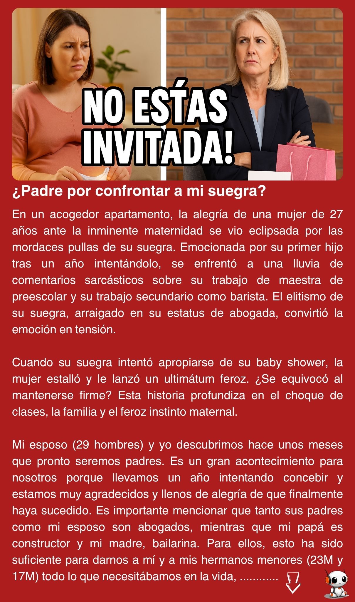 ¿Padre por confrontar a mi suegra?