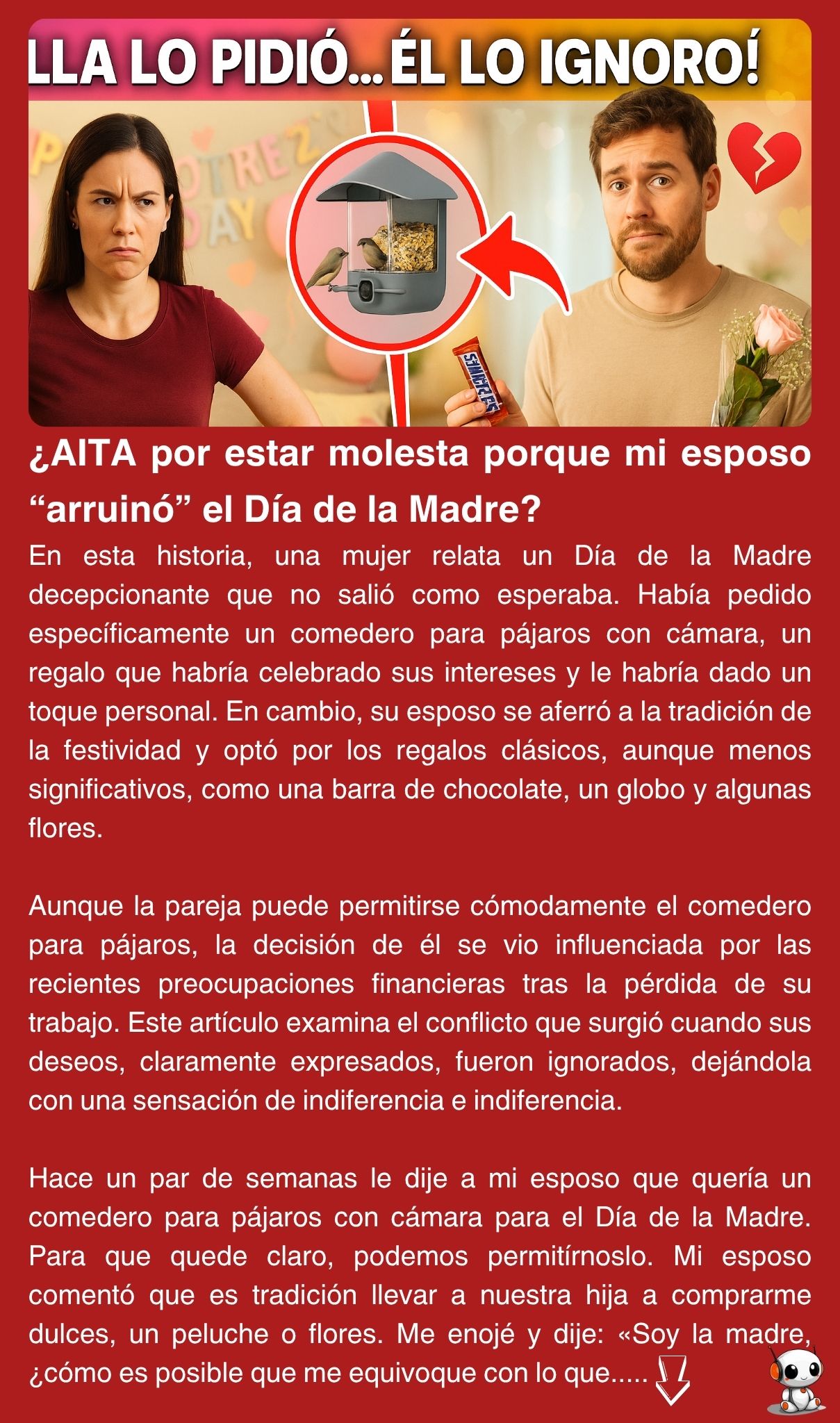 ¿AITA por estar molesta porque mi esposo “arruinó” el Día de la Madre?