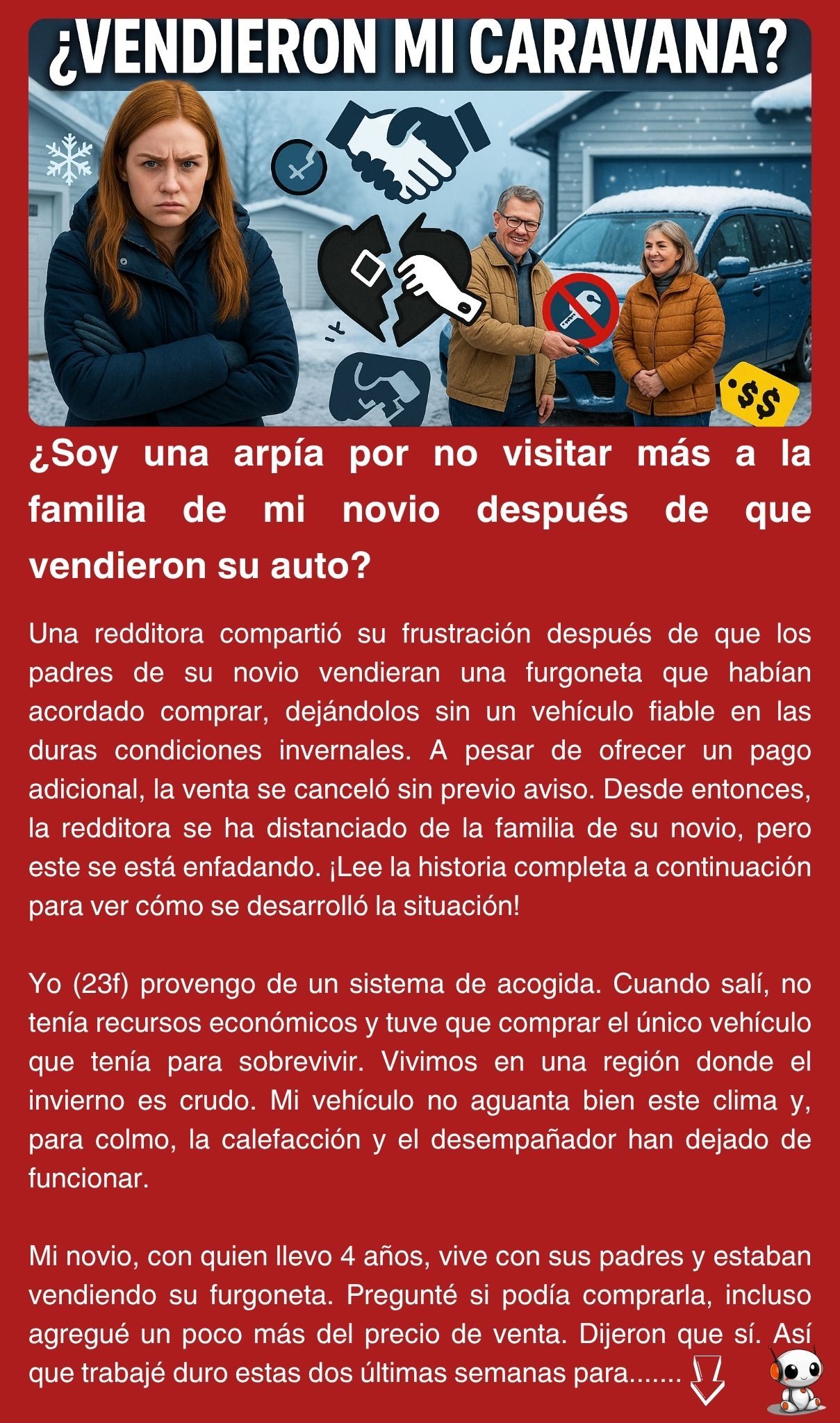 ¿Soy una arpía por no visitar más a la familia de mi novio después de que vendieron su auto?