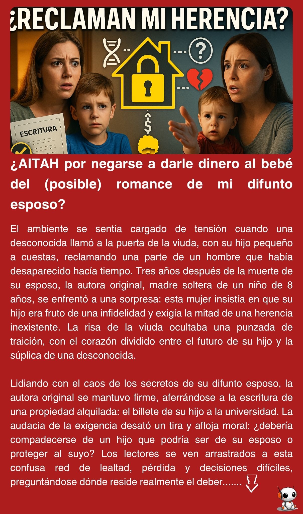 ¿AITAH por negarse a darle dinero al bebé del (posible) romance de mi difunto esposo?