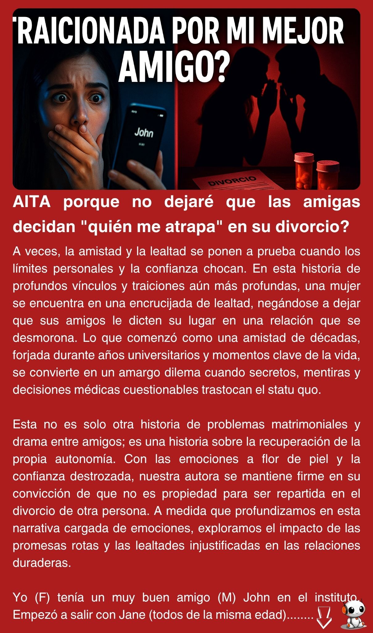 AITA porque no dejaré que las amigas decidan “quién me atrapa” en su divorcio?