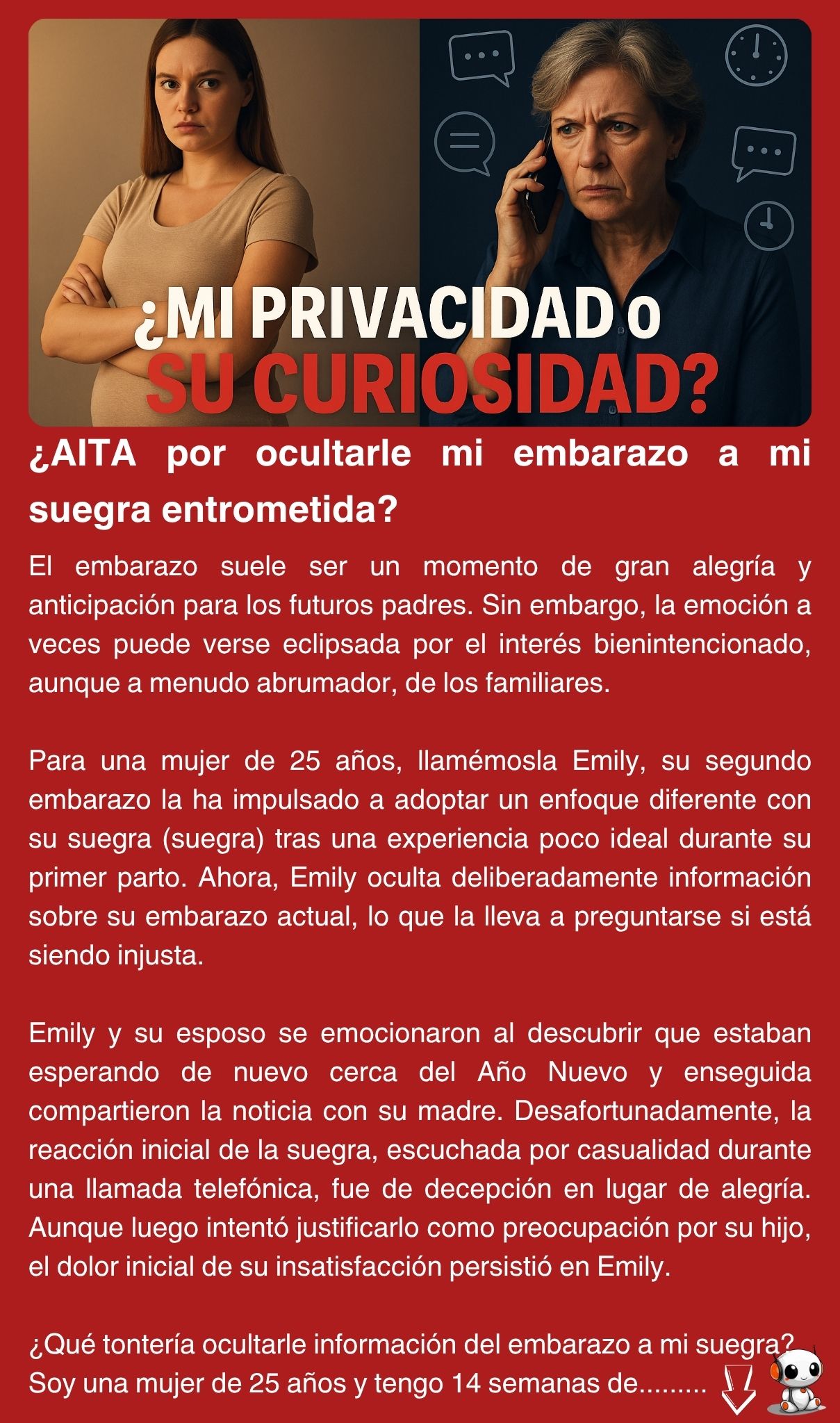 ¿AITA por ocultarle mi embarazo a mi suegra entrometida?