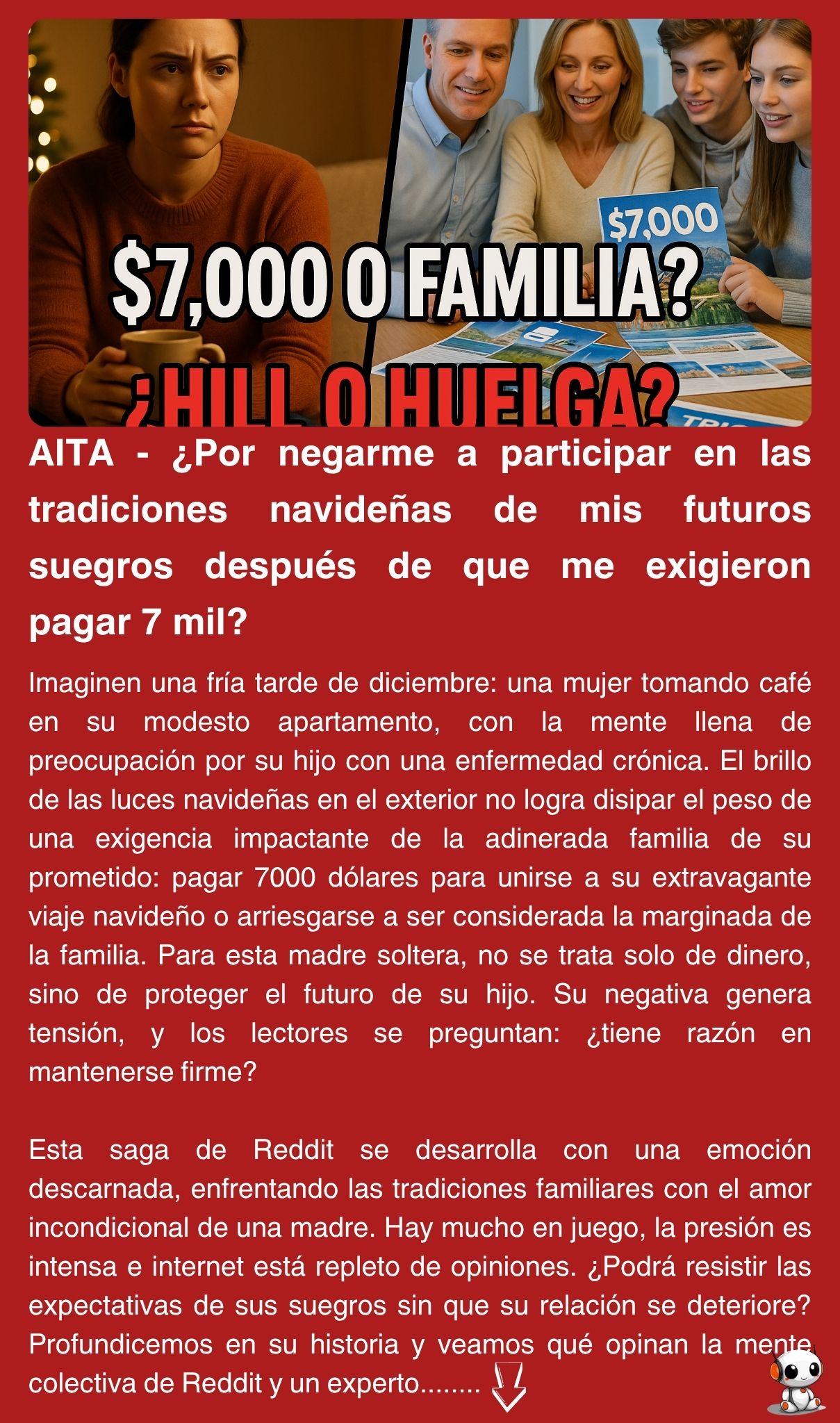 AITA – ¿Por negarme a participar en las tradiciones navideñas de mis futuros suegros después de que me exigieron pagar 7 mil?
