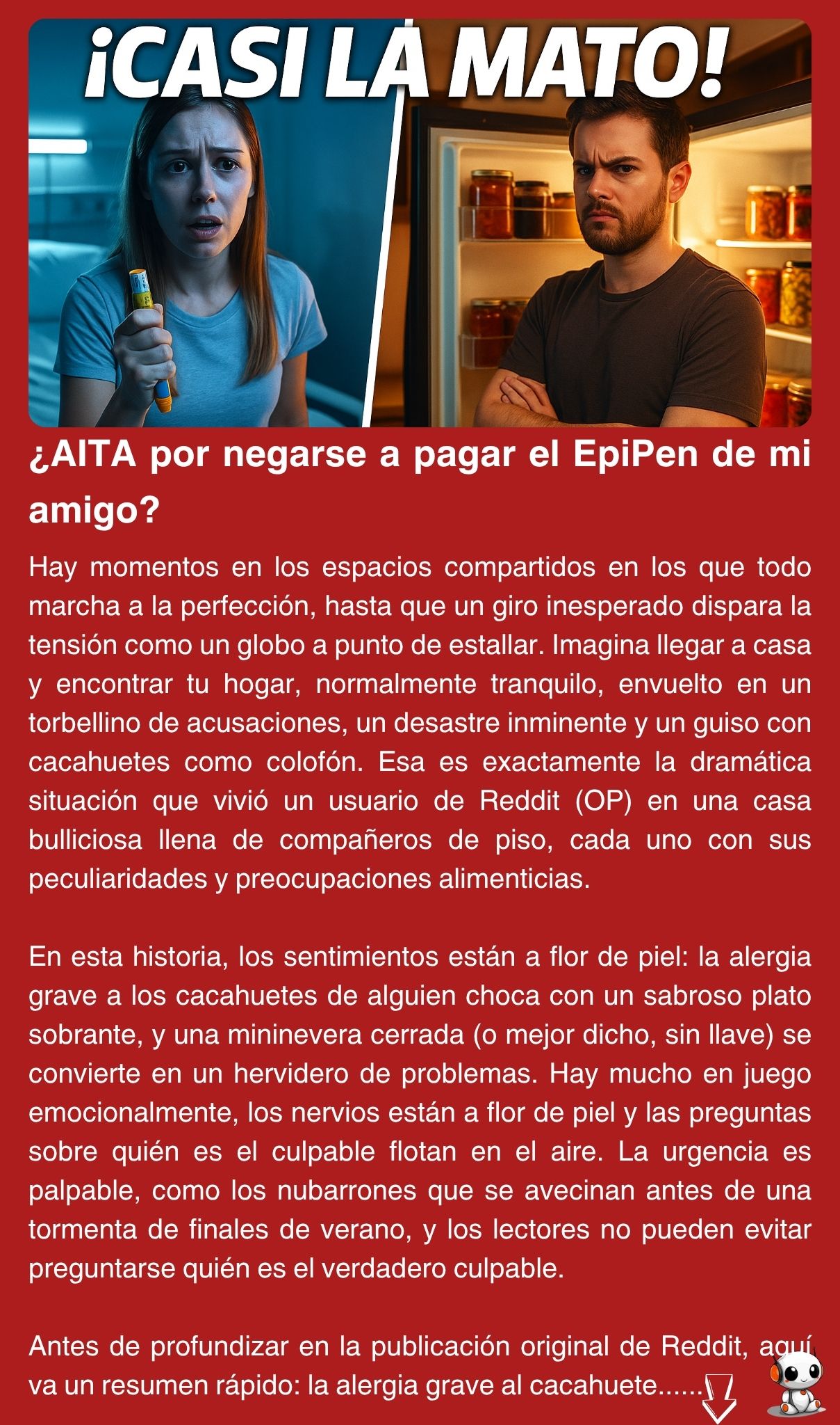 ¿AITA por negarse a pagar el EpiPen de mi amigo?