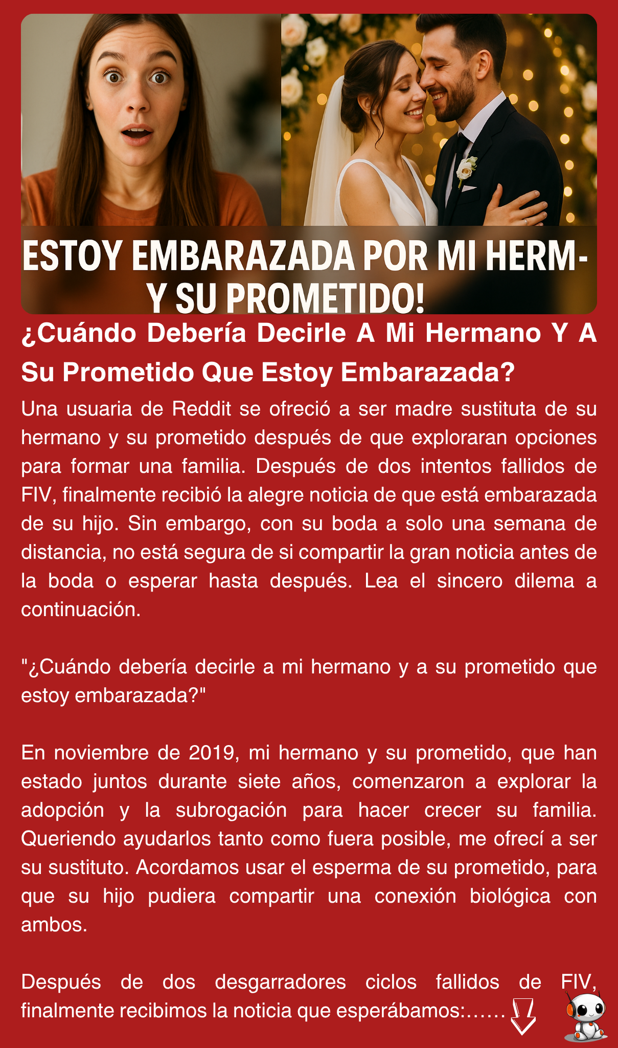 ¿Cuándo Debería Decirle A Mi Hermano Y A Su Prometido Que Estoy Embarazada?